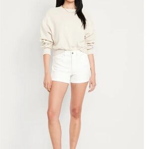 Women's White Denim Shorts